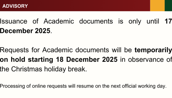 Advisory on the Release of Academic Documents